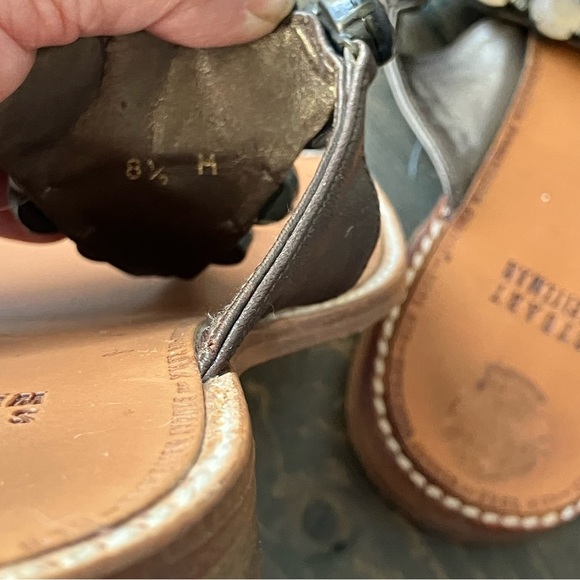 stuart weitzman Sandals 8.5 Thong Summer Slip-on Casual Women’s beaded - Picture 9 of 10